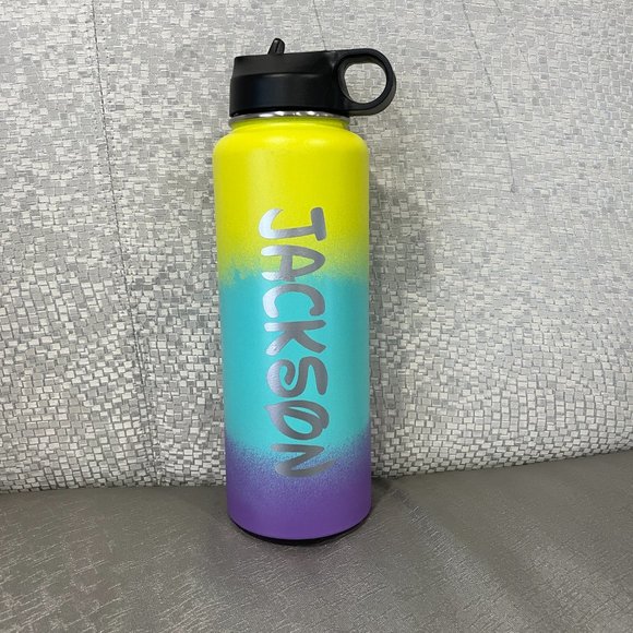 Personalized Insulated Water Bottle, 40 oz assorted colors , High quality, straw - Picture 5 of 14